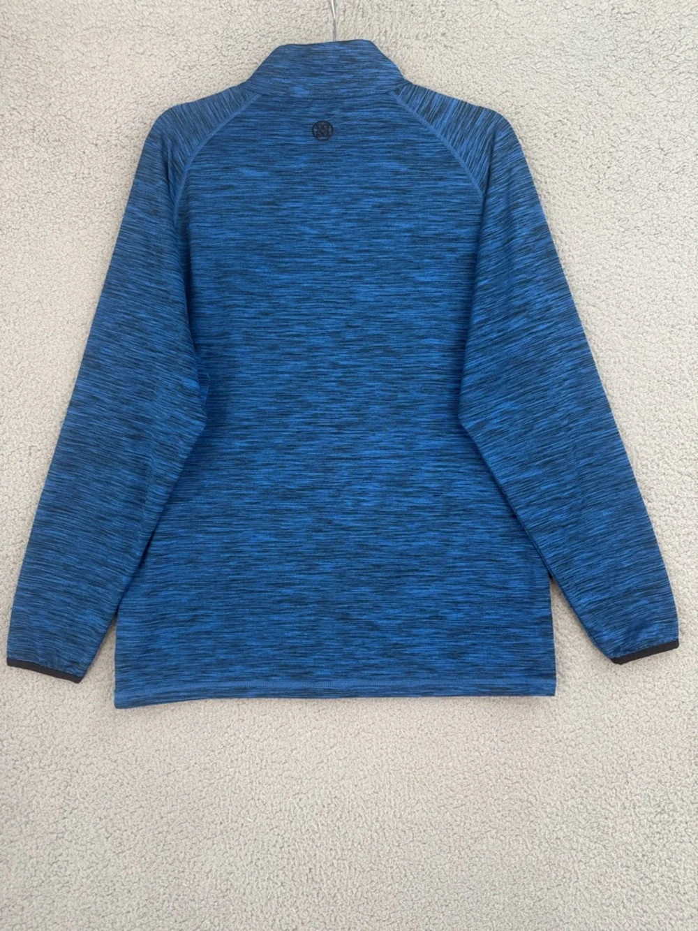 G/FORE quarter zip Mens medium Blue Space-Dye performance long sleeve Golf shirt